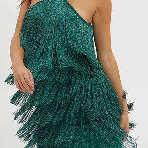 Green Fringe Dress